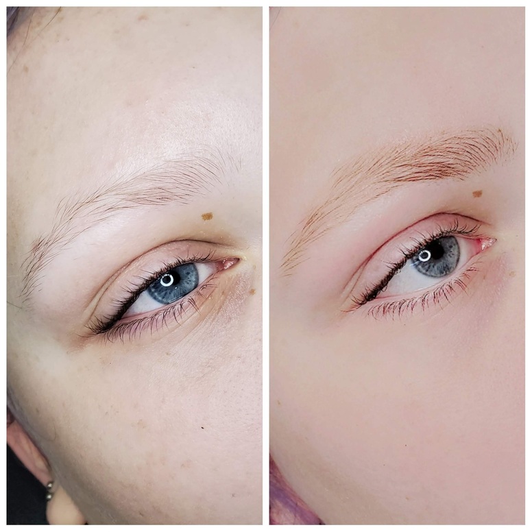 Brow lift and tint photo for Beauty by Bethany, Bethany Tiesman, bridal, lash and brow artist in Louisville KY