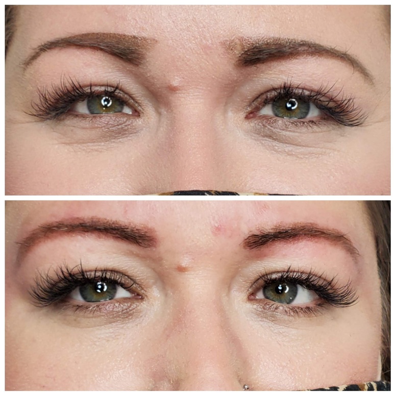 Brow lift and tint photo for Beauty by Bethany, Bethany Tiesman, bridal, lash and brow artist in Louisville KY